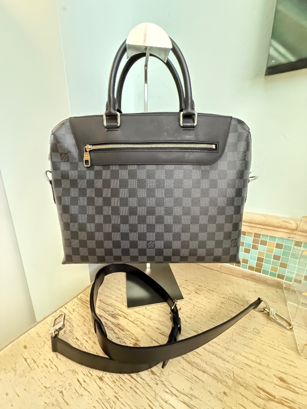 Louis Vuitton Porte-Documents Jour in Damier Graphite Pre-Owned